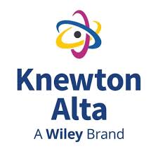 Logo for Knewton Alta, A Wiley Brand (picture of an atom with colored electron fields)